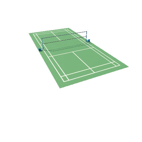 BadmintonFloor and Net A Triangulate24